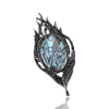 Factory direct sales, popular in foreign trade, high-end new brooches paired with abalone, shellfish, feathers, European and American luxury high-end pearl pins, pearl coats, corsages, mom gifts Item Picture